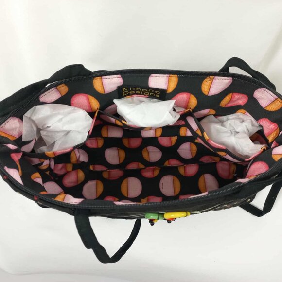 Black polka-dot embellished shoulder bag - Picture 9 of 9